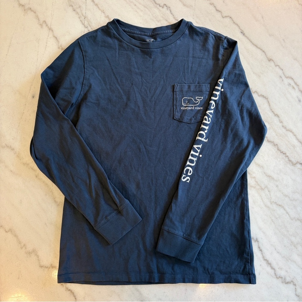 Vineyard Vines Navy Long Sleeve Tee